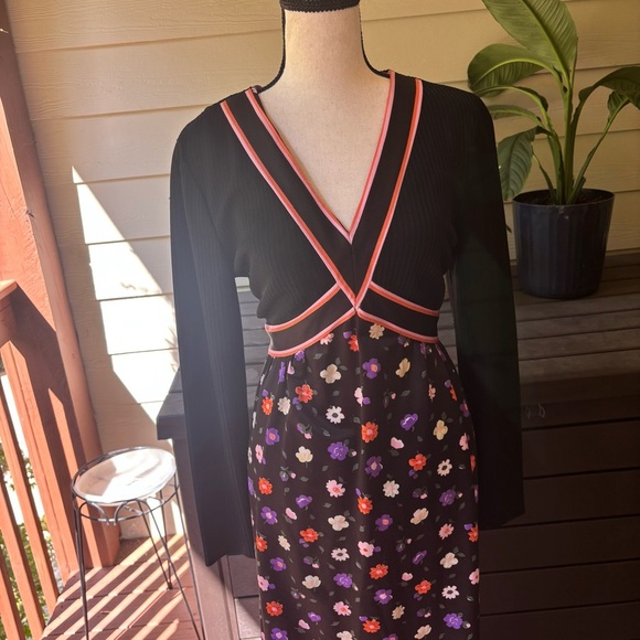 VTG 60s 70s Domino Fashions Floral Maxi Dress | Babydoll | Boho Hippie Medium - Picture 3 of 12